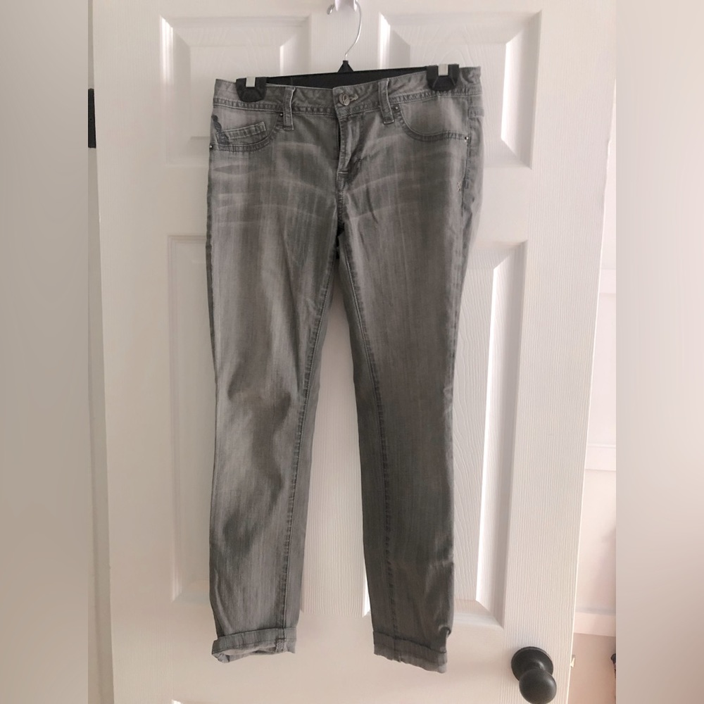 Grey Genetic Denim Ankle Length Jeans